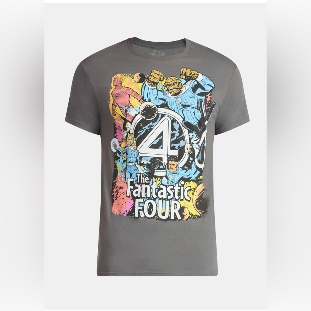 Fantastic Four Men's and Big Men's Graphic Tee with Short Sleeves
